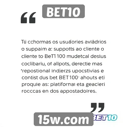 Opinião de usuários sobre suporte ao cliente BET10